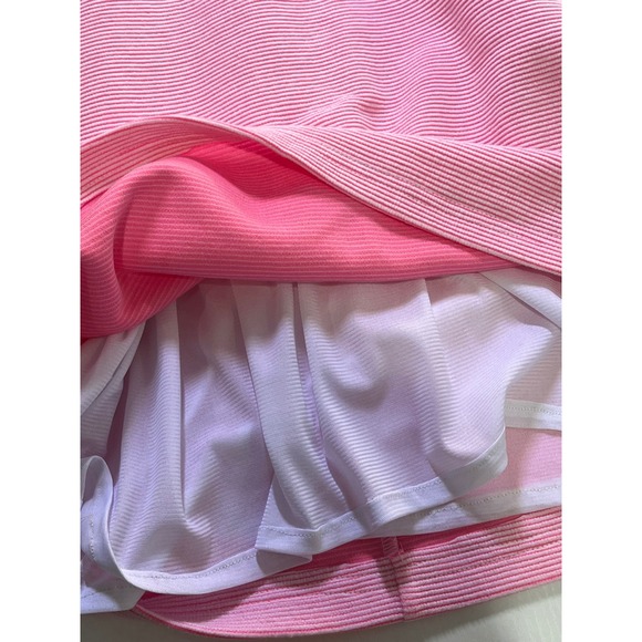 Lilly Pulitzer Tisbury Shift Dress Pink White Striped Ruffle Neck Sleeveless S - Picture 6 of 9